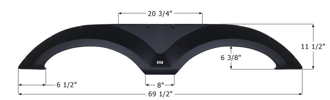 ICON 14183 Tandem Axle Fender Skirt FS4183 for Forest River - Black - The Twister Group Tools product