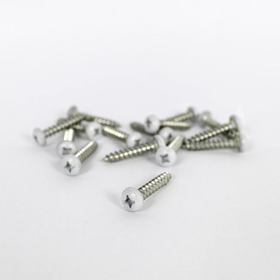 ICON 14690 Screw; Color Coordinated Screw; Used For Installing Fender Skirts Or Other Icon Component; 1 Inch Length; Pan Head; Polar White; Stainless Steel; Pack Of 15 - The Twister Group Tools product