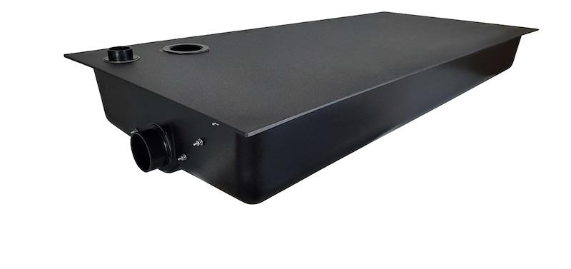 ICON 14694 Fresh Water Tank; HT176BED; 41 To 45 Gallon Capacity; Center End Drain; 58 Inch Width x 28 Inch Length x 8-1/2 Inch Height; Black; ABS Plastic; With 1-1/4 Inch Mounting Flange - The Twister Group Tools product