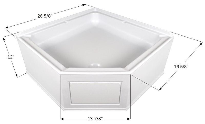 ICON 15231 Shower Pan Assembly NSB2727-PW - High quality product image showing ICON 15231 Shower Pan Assembly NSB2727-PW details and features