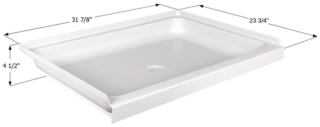 ICON 15236 SHOWER PAN SP2432-PW CENTER DRAIN - The Twister Group Tools product