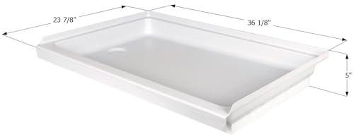 ICON 15240 Shower Pan Assembly SP2436LH-PW, Left Hand Drain - High quality product image showing ICON 15240 Shower Pan Assembly SP2436LH-PW, Left Hand Drain details and features