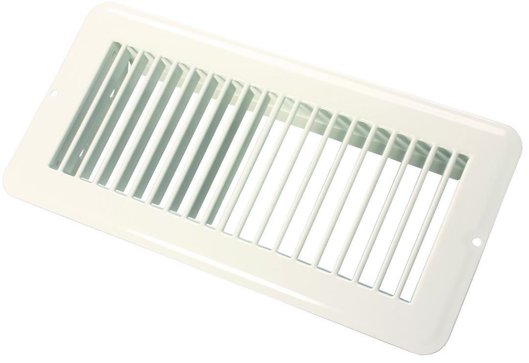 JR PRODUCTS 0228985 02-28985 Undampered Floor Register - 4 INCH x 10 INCH, White - The Twister Group Tools product