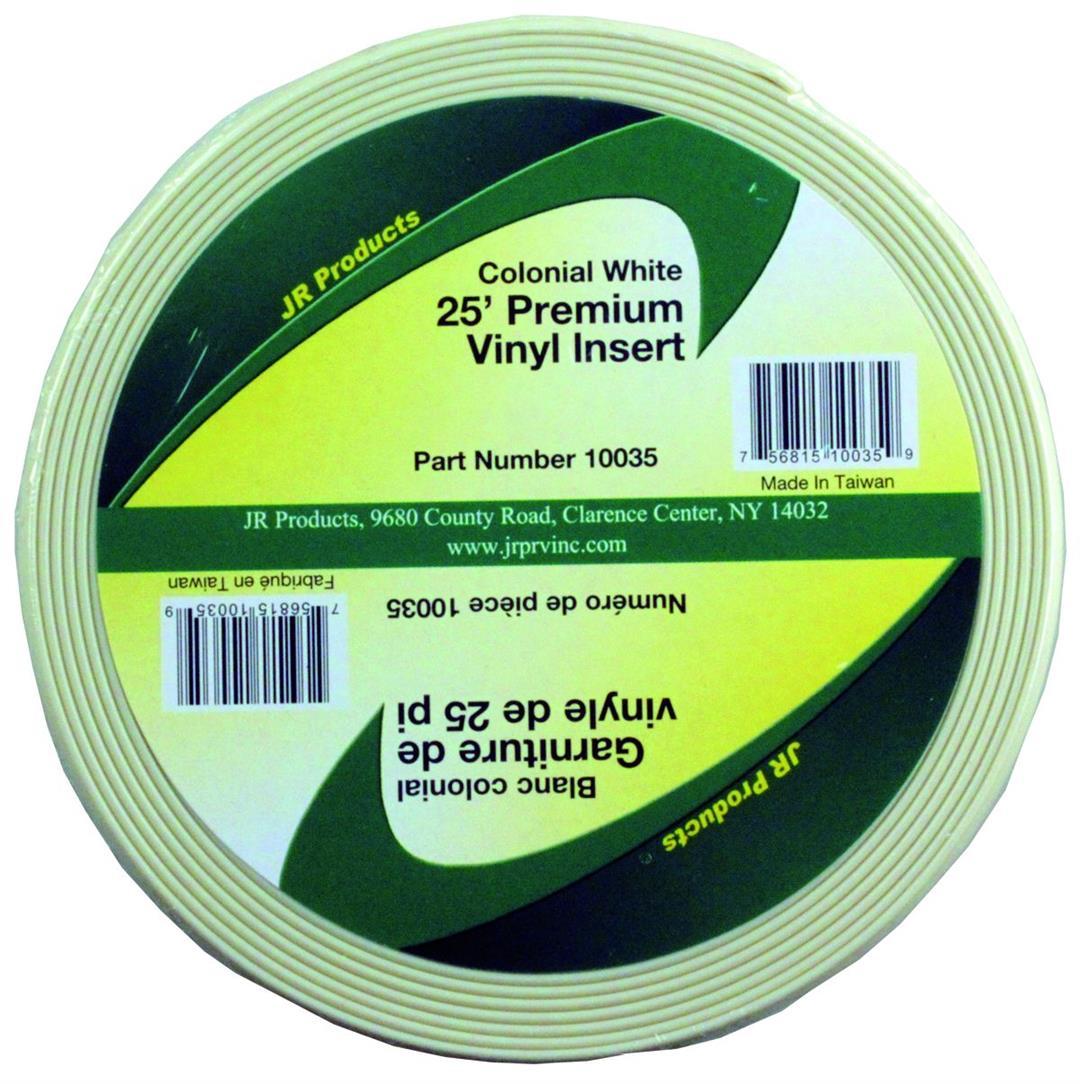 JR PRODUCTS 10035 Premium Vinyl Insert - Colonial White, 1 INCH x 25 - The Twister Group Tools product