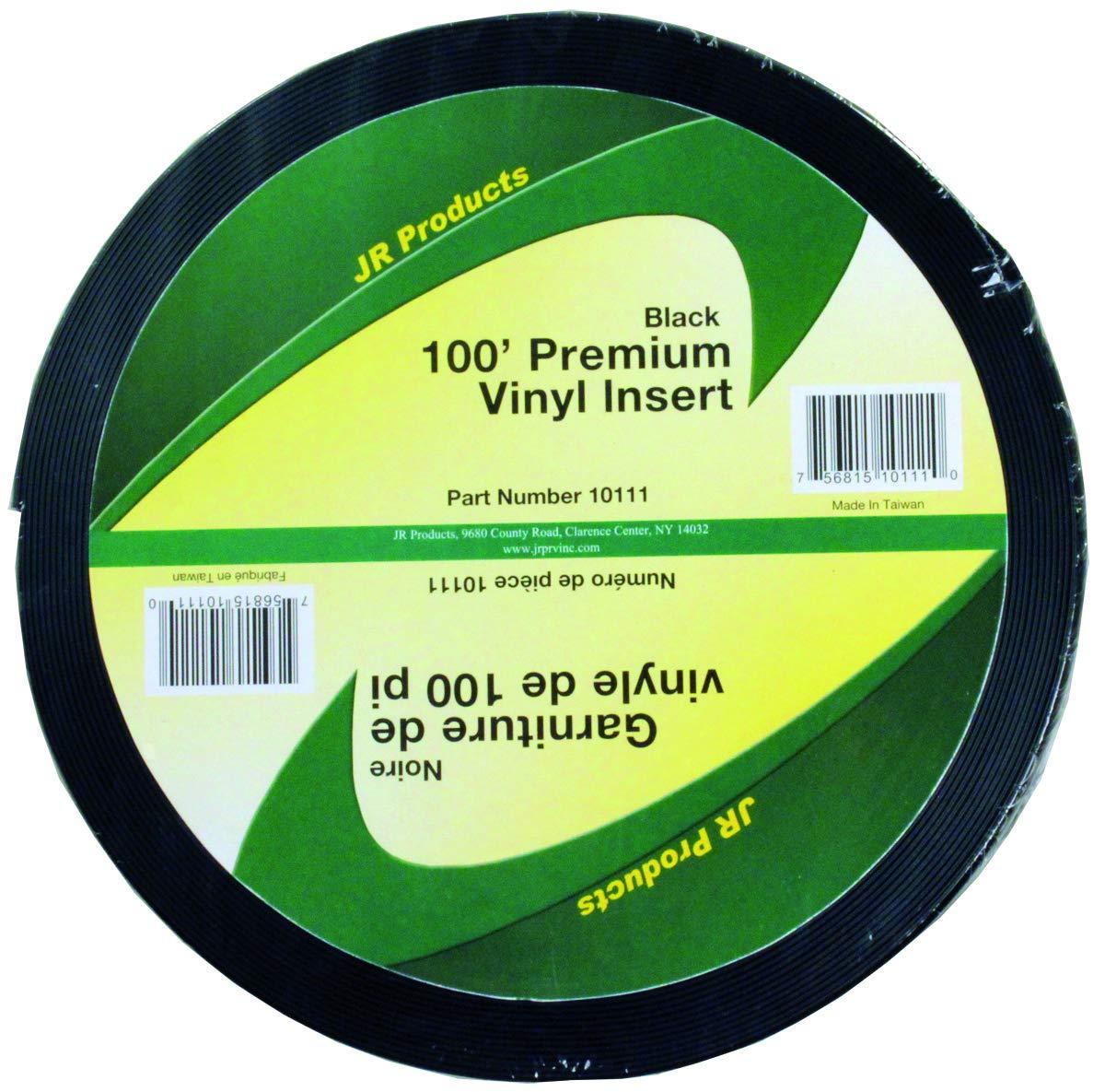 JR PRODUCTS 10111 Premium Vinyl Insert - Black, 1 INCH x 100 - High quality product image showing JR PRODUCTS 10111 Premium Vinyl Insert - Black, 1 INCH x 100 details and features