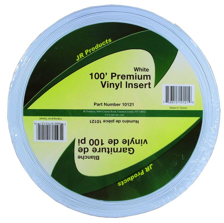 JR PRODUCTS 10121 Premium Vinyl Insert - White, 1 INCH x 100 - The Twister Group Tools product