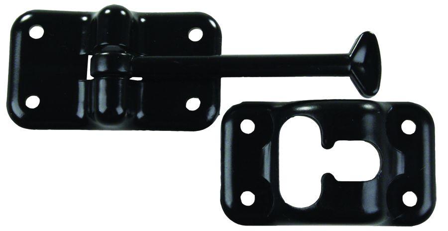 JR PRODUCTS 10324 Plastic T-Style Door Holder - Black, 3-1/2 INCH - High quality product image showing JR PRODUCTS 10324 Plastic T-Style Door Holder - Black, 3-1/2 INCH details and features