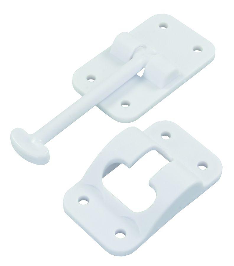 JR PRODUCTS 10414 Plastic T-Style Door Holder - Polar White, 3-1/2 INCH - The Twister Group Tools product