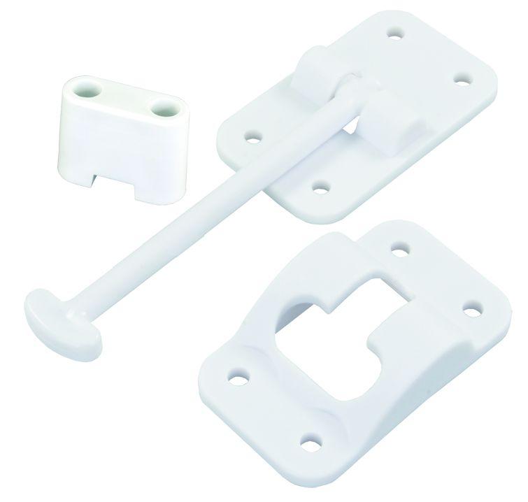 JR PRODUCTS 10414B Polar White 3-1/2 INCH T-Style Door Holder with Bumper - High quality product image showing JR PRODUCTS 10414B Polar White 3-1/2 INCH T-Style Door Holder with Bumper details and features