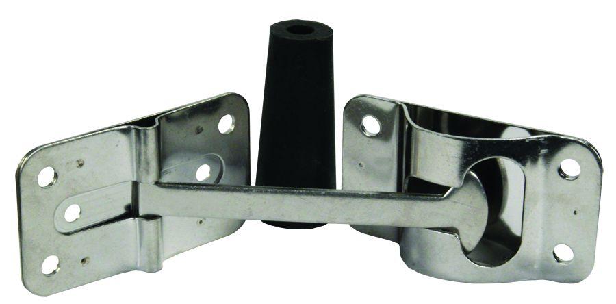 JR PRODUCTS 10615 Stainless Steel Flat T-Style Door Holder - 4 INCH - The Twister Group Tools product