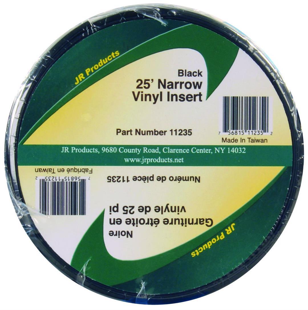 JR PRODUCTS 11235 Black 25 foot Narrow Vinyl Insert - The Twister Group Tools product