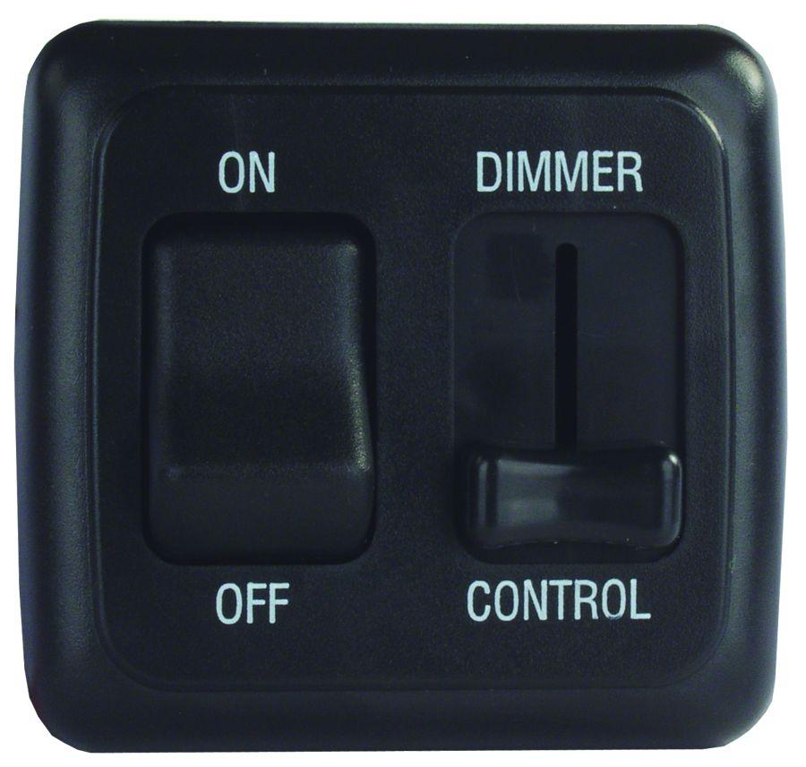 JR PRODUCTS 12275 Black Dimmer On/Off Switch with Bezel - High quality product image showing JR PRODUCTS 12275 Black Dimmer On/Off Switch with Bezel details and features