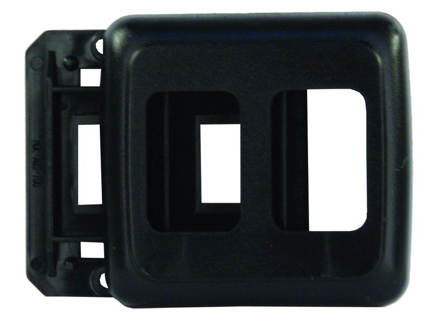 JR PRODUCTS 12315 Black Double Switch Base and Face Plate - High quality product image showing JR PRODUCTS 12315 Black Double Switch Base and Face Plate details and features