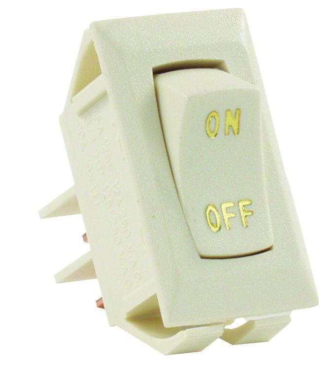 JR PRODUCTS 12615 Ivory SPST Labeled On/Off Switch - High quality product image showing JR PRODUCTS 12615 Ivory SPST Labeled On/Off Switch details and features