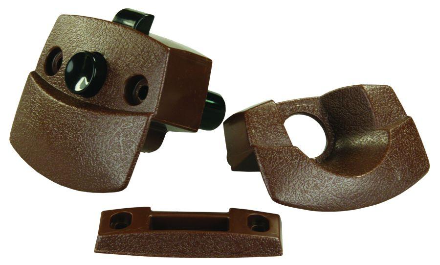 JR PRODUCTS 20505 Sliding Door Privacy Latch - Brown - High quality product image showing JR PRODUCTS 20505 Sliding Door Privacy Latch - Brown details and features