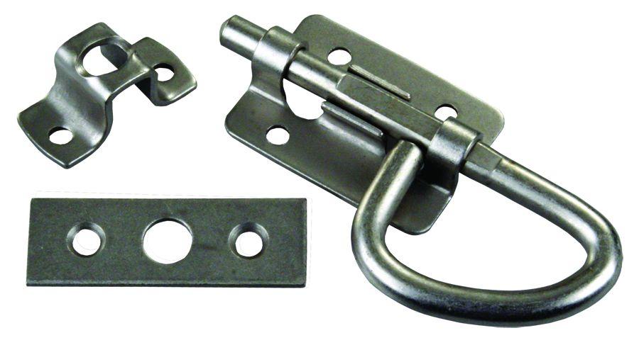 JR PRODUCTS 20655 Universal Bolt Latch - Nickel,Silver - High quality product image showing JR PRODUCTS 20655 Universal Bolt Latch - Nickel,Silver details and features