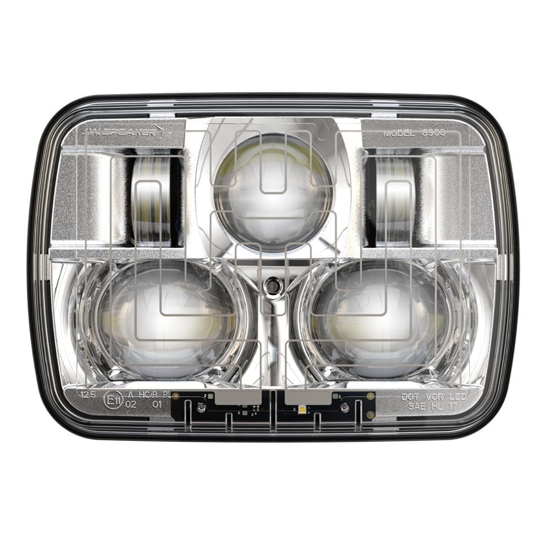 JW SPEAKER 0554461 12-24V DOT/ECE LED RHT High & Low Beam Heated Headlight with Chrome Inner Bezel - High quality product image showing JW SPEAKER 0554461 12-24V DOT/ECE LED RHT High & Low Beam Heated Headlight with Chrome Inner Bezel details and features