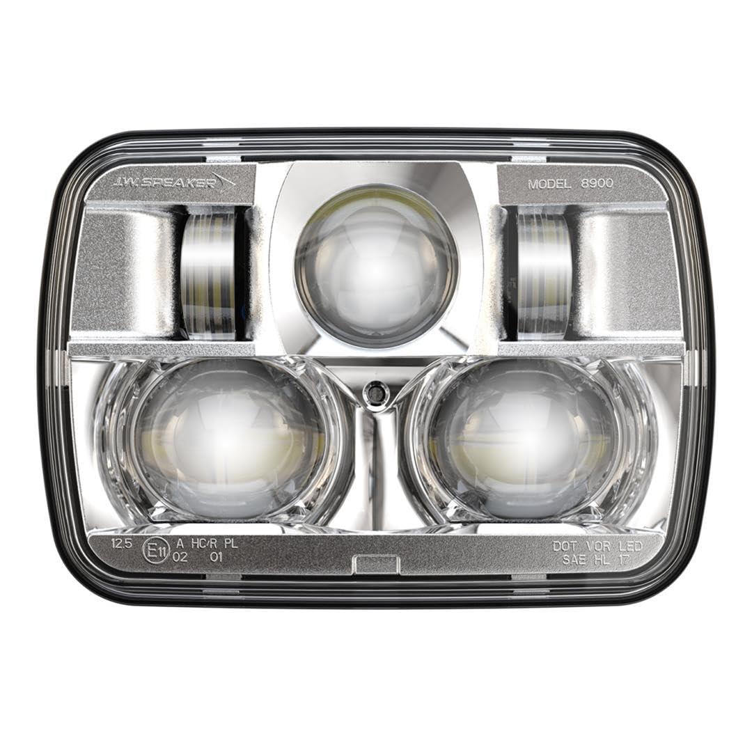JW SPEAKER 0554471 12-24V DOT/ECE LED RHT High & Low Beam Headlight with Chrome Inner Bezel - High quality product image showing JW SPEAKER 0554471 12-24V DOT/ECE LED RHT High & Low Beam Headlight with Chrome Inner Bezel details and features
