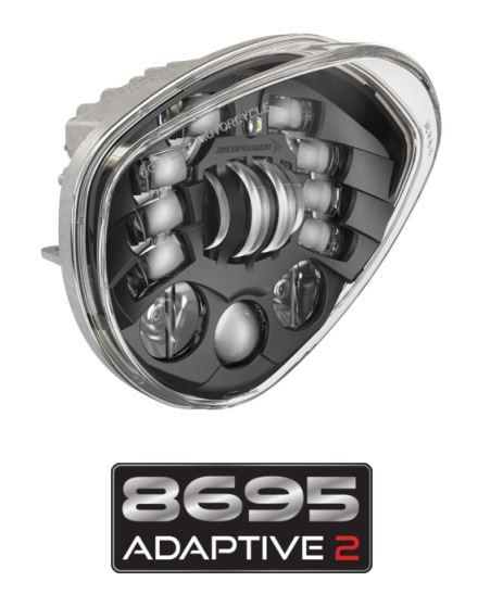 JW SPEAKER 0555151 J.W. Speaker Model 8695 LED Diamond Adaptive Headlight with Black Inner Bezel - The Twister Group Tools product