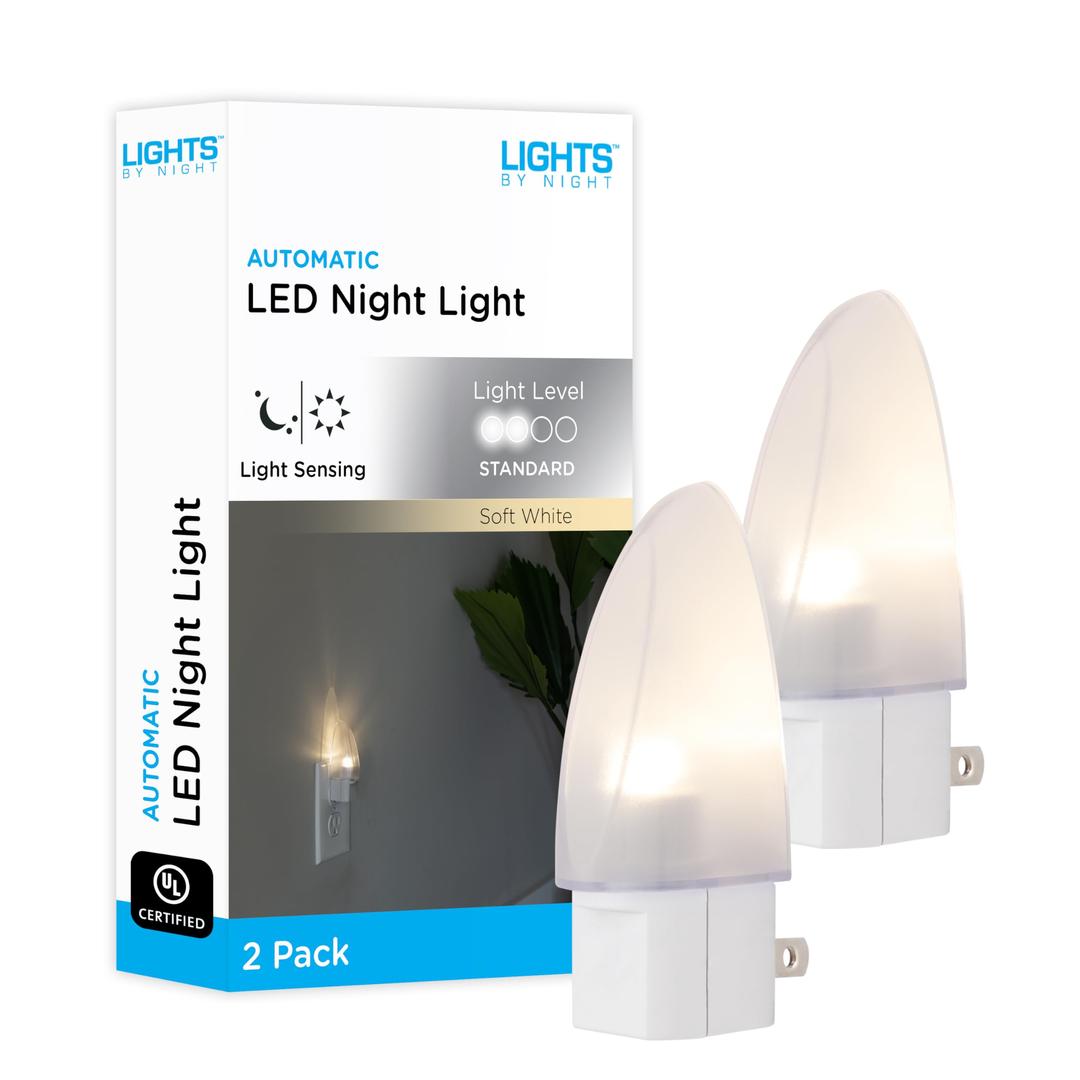 JASCO 11376 Lights by Night LED Night Light, Plug-in, Dusk to Dawn Sensor, Warm White, UL-Certified, Energy Efficient, Ideal Nightlight for Bedroom, Bathroom, Nursery, Hallway, Kitchen - The Twister Group Tools product