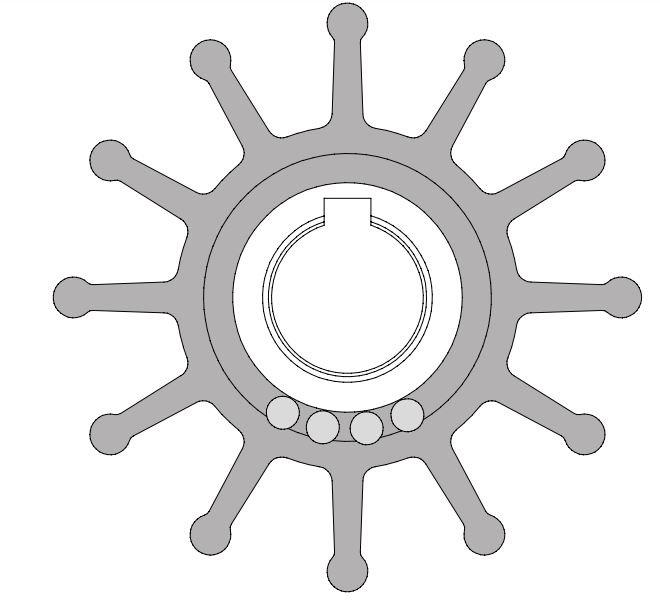 JOHNSON PUMP 09-701B-1 Water Pump Impeller - The Twister Group Tools product