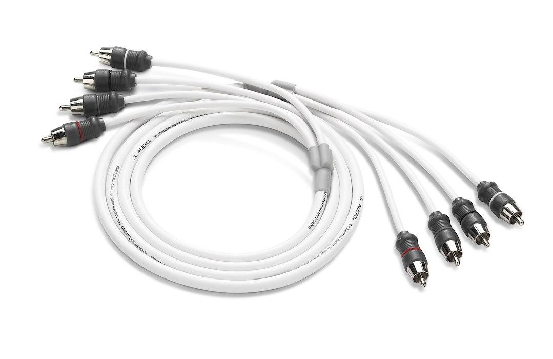 JL AUDIO 010-13473-00 XMD-WHTAIC4-6, 4-Channel; 6 Foot Length; White Cable With Black Connector - High quality product image showing JL AUDIO 010-13473-00 XMD-WHTAIC4-6, 4-Channel; 6 Foot Length; White Cable With Black Connector details and features