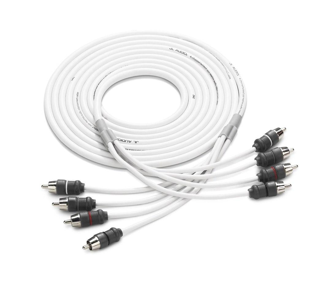 JL AUDIO 010-13474-00 XMD-WHTAIC4-12, 4-Channel; 12 Foot Length; White Cable With Black Connector - High quality product image showing JL AUDIO 010-13474-00 XMD-WHTAIC4-12, 4-Channel; 12 Foot Length; White Cable With Black Connector details and features