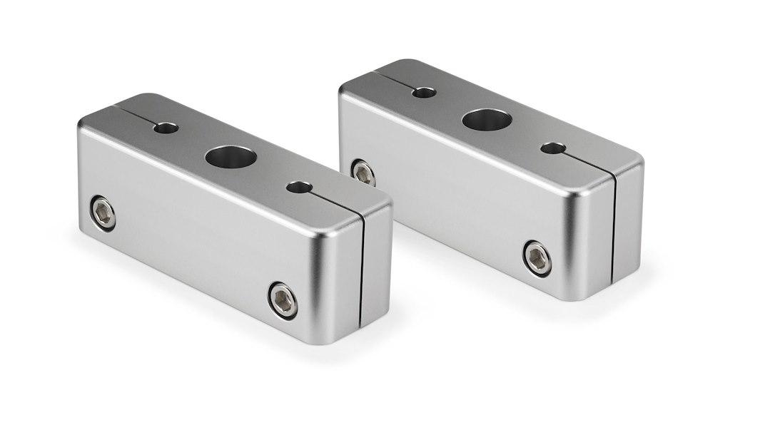 JL AUDIO 010-13714-00 M-MCPV3-SM, Used To Mount ETXv2 And ETXv3 Model Speakers; Surface/ Deck Mount; For Four Winns Boat Tower; Clear Anodized Finish; Aluminum; Set Of 2; With Stainless Steel Hardware - The Twister Group Tools product