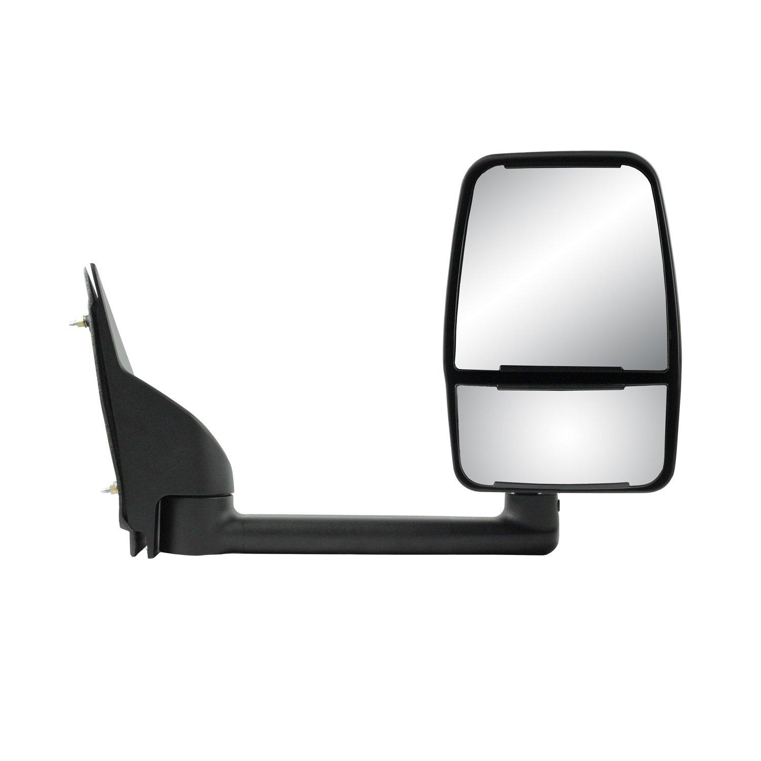 K SOURCE 62169G Passenger Side Towing Mirror for Chevrolet Express Van/GMC Savana Full Size Van, textured black w/PTM cover, dual lens, foldaway, Manual - High quality product image showing K SOURCE 62169G Passenger Side Towing Mirror for Chevrolet Express Van/GMC Savana Full Size Van, textured black w/PTM cover, dual lens, foldaway, Manual details and features