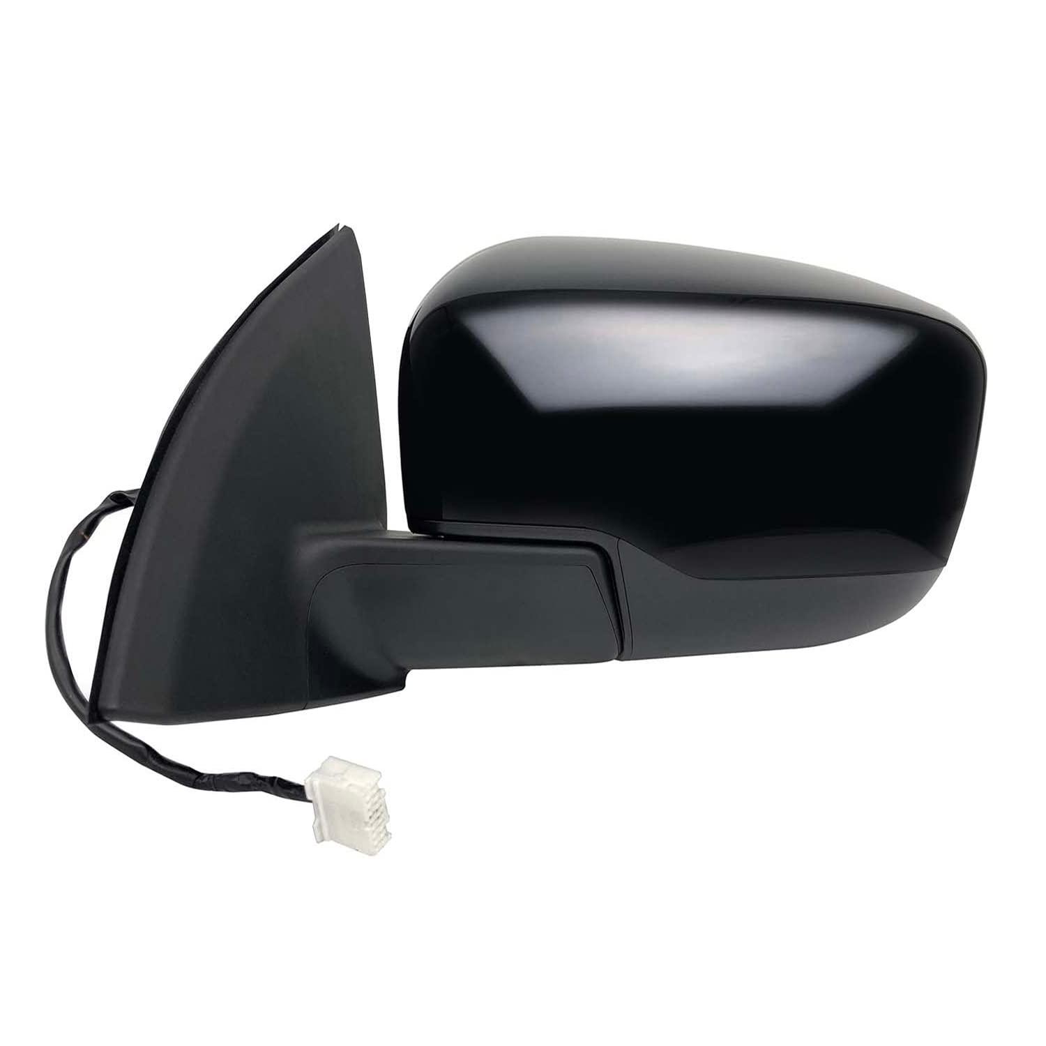 K SOURCE 68142N Driver Side Mirror for Nissan Rogue Sport Models (textured black w/PTM cover, foldaway), w/o signal, w/o Camera - High quality product image showing K SOURCE 68142N Driver Side Mirror for Nissan Rogue Sport Models (textured black w/PTM cover, foldaway), w/o signal, w/o Camera details and features