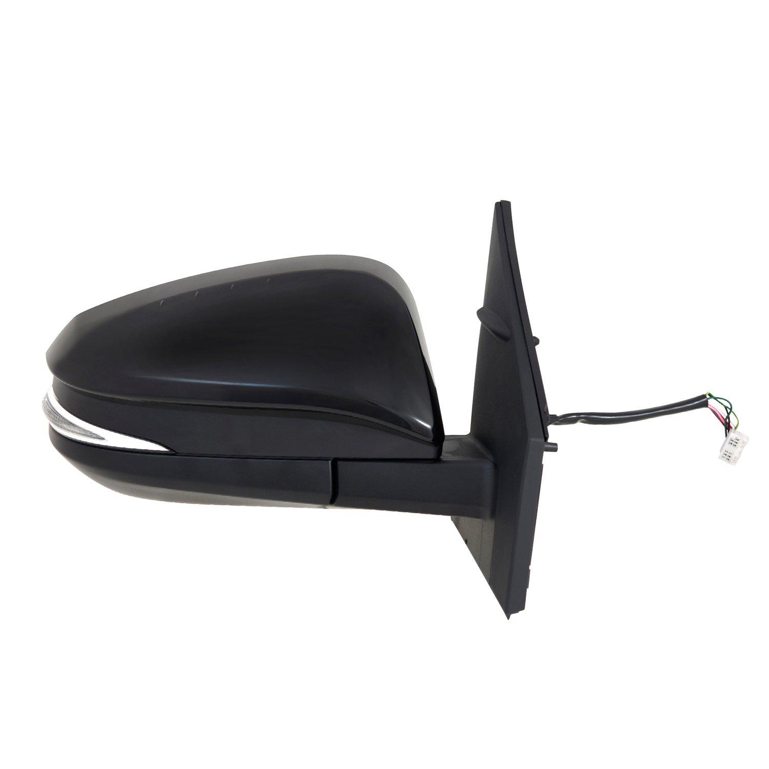 K SOURCE 70173T Passenger Side Mirror for Toyota RAV4, textured black w/PTM cover, w/turn signal, w/blind spot detection, foldaway, Heated Power - High quality product image showing K SOURCE 70173T Passenger Side Mirror for Toyota RAV4, textured black w/PTM cover, w/turn signal, w/blind spot detection, foldaway, Heated Power details and features