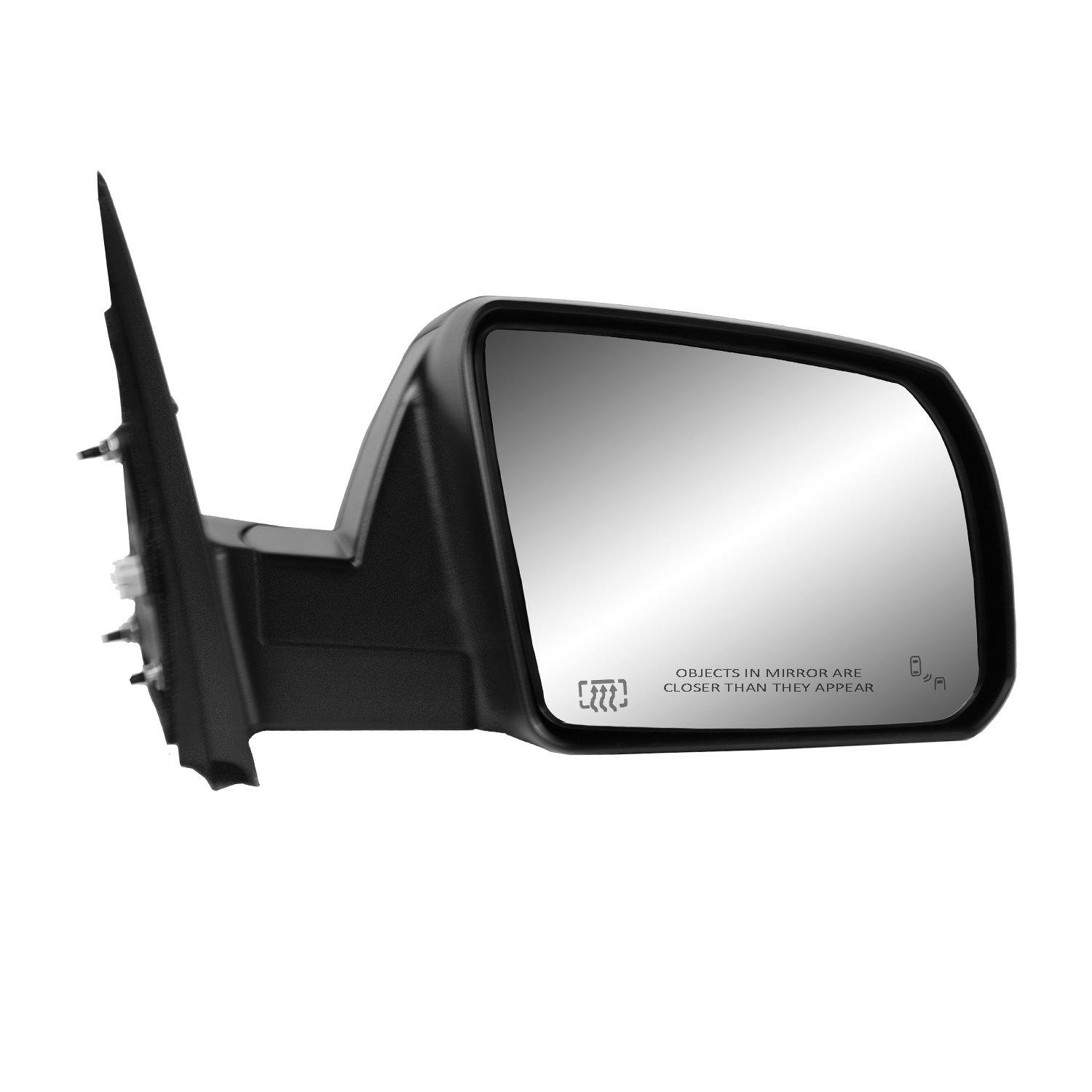 K SOURCE 70229T Passenger Side Mirror for Toyota Tundra, textured black w/chrome cover, w/blind spot detection, foldaway, Passenger Side, Heated Power - High quality product image showing K SOURCE 70229T Passenger Side Mirror for Toyota Tundra, textured black w/chrome cover, w/blind spot detection, foldaway, Passenger Side, Heated Power details and features