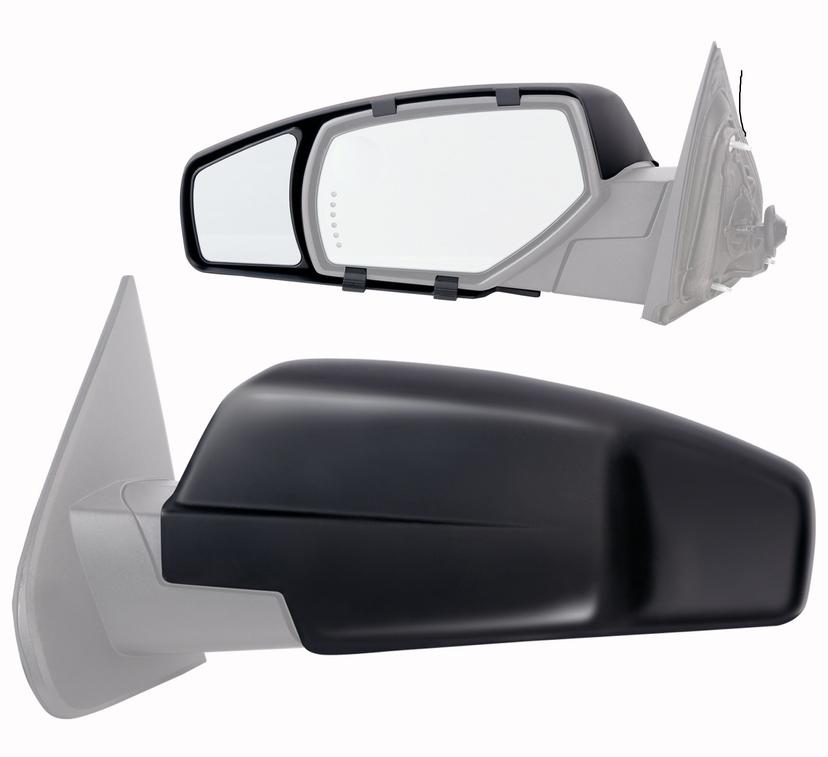 K SOURCE 80910 Chevrolet/GMC Full Size Truck Clip-On Towing Mirror - Pair