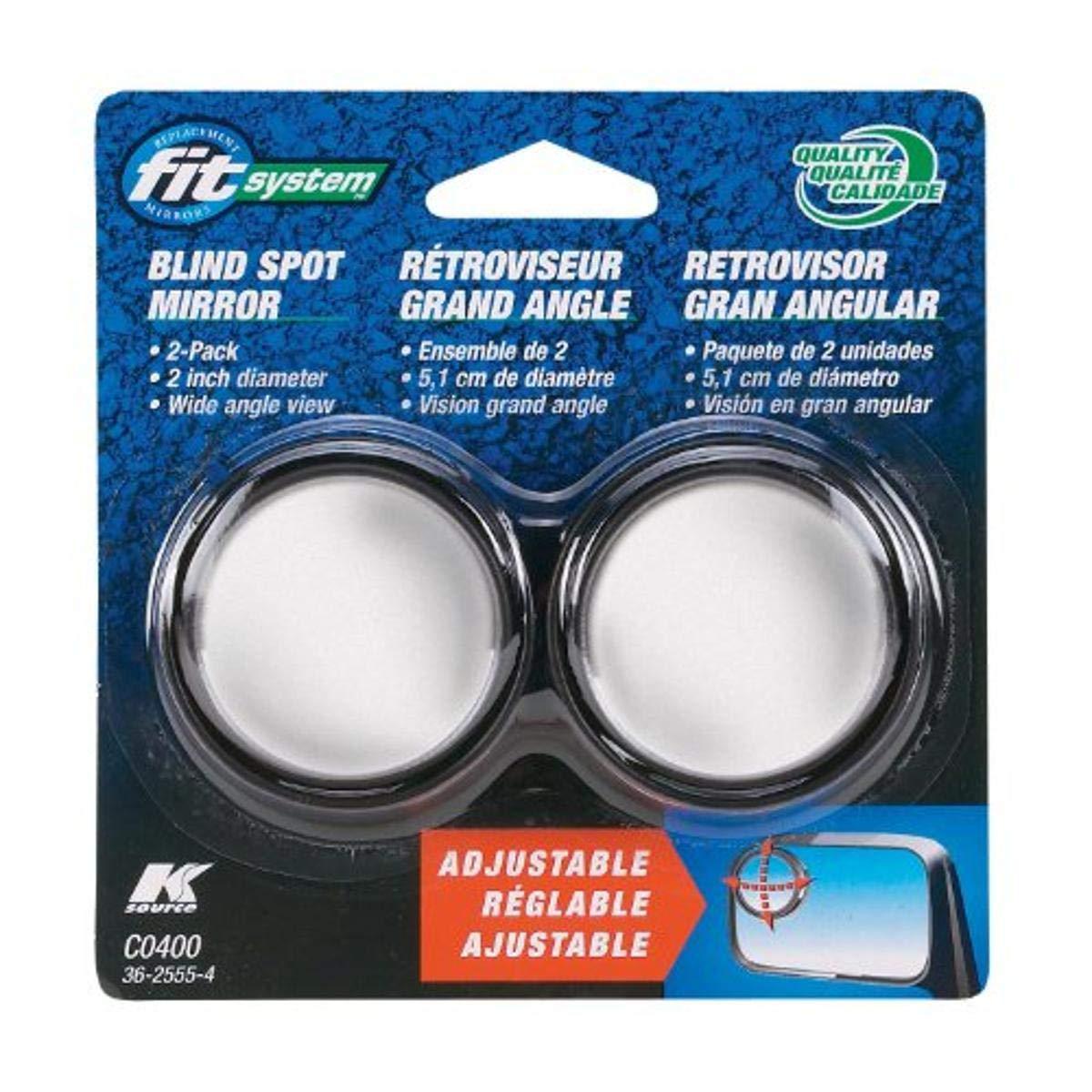 K SOURCE C0400 Driver Passenger Side Stick-On Adjustable Blind Spot Mirrors - Pack of 2 (Packaging may vary) - High quality product image showing K SOURCE C0400 Driver Passenger Side Stick-On Adjustable Blind Spot Mirrors - Pack of 2 (Packaging may vary) details and features