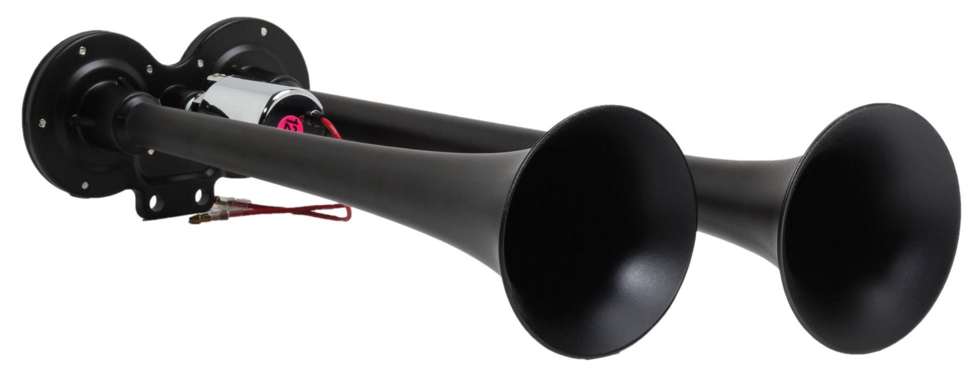 KLEINN 102-1 AIR Horns Dual Air Horn - Black - High quality product image showing KLEINN 102-1 AIR Horns Dual Air Horn - Black details and features