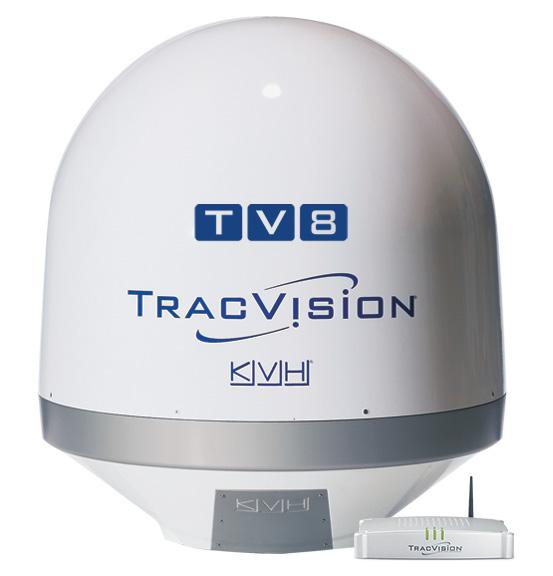 KVH 01-0386-07 Satellite TV System; TracVision TV8, Configured For North American Systems (DirecTV, Dish, Or Bell TV). 32 INCH Dish