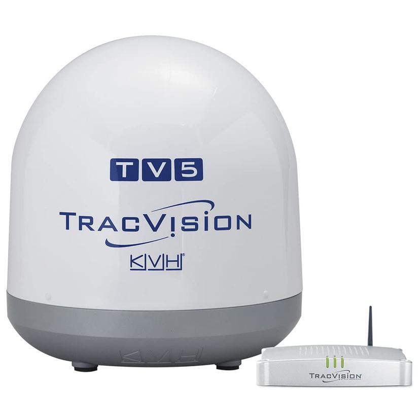 KVH 01-0364-07 TracVision TV5 w/IP-TV Hub Boating Antennas