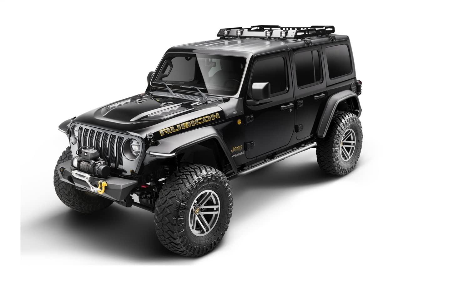 BUSHWACKER 11950-07 Hyperform Front & Rear Fender Flares | 4-Piece Set, Black, Textured Finish Fits 2018-2024 Jeep Wrangler JL Sahara/Sport/Sport S (2 & 4-Door) - High quality product image showing BUSHWACKER 11950-07 Hyperform Front & Rear Fender Flares | 4-Piece Set, Black, Textured Finish Fits 2018-2024 Jeep Wrangler JL Sahara/Sport/Sport S (2 & 4-Door) details and features