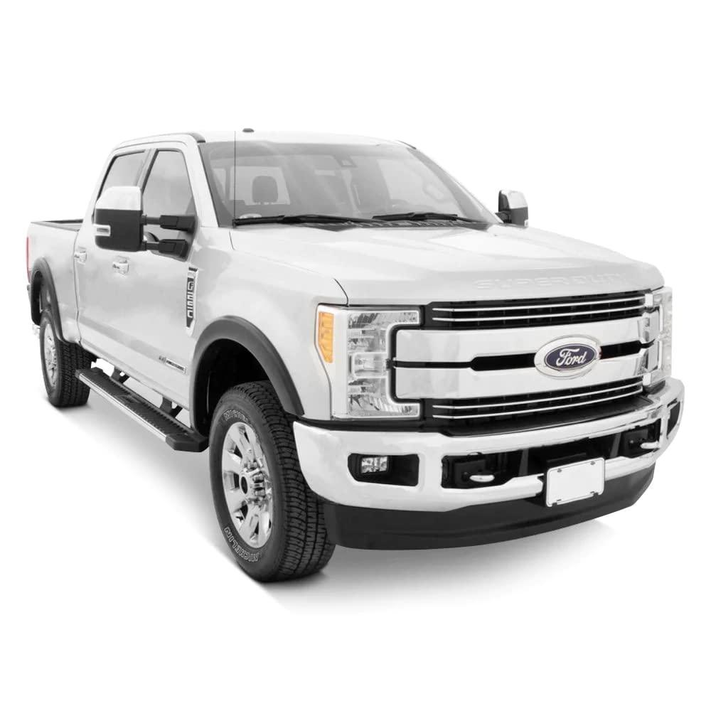BUSHWACKER 20944-02 OE Style Factory Front & Rear Fender Flares | 4-Piece Set, Black, Smooth Finish Fits 2017-2022 Ford F-250 w/ 6.8FT or 8.2FT Bed, F-350 Super Duty w/ 8.2FT Bed - High quality product image showing BUSHWACKER 20944-02 OE Style Factory Front & Rear Fender Flares | 4-Piece Set, Black, Smooth Finish Fits 2017-2022 Ford F-250 w/ 6.8FT or 8.2FT Bed, F-350 Super Duty w/ 8.2FT Bed details and features