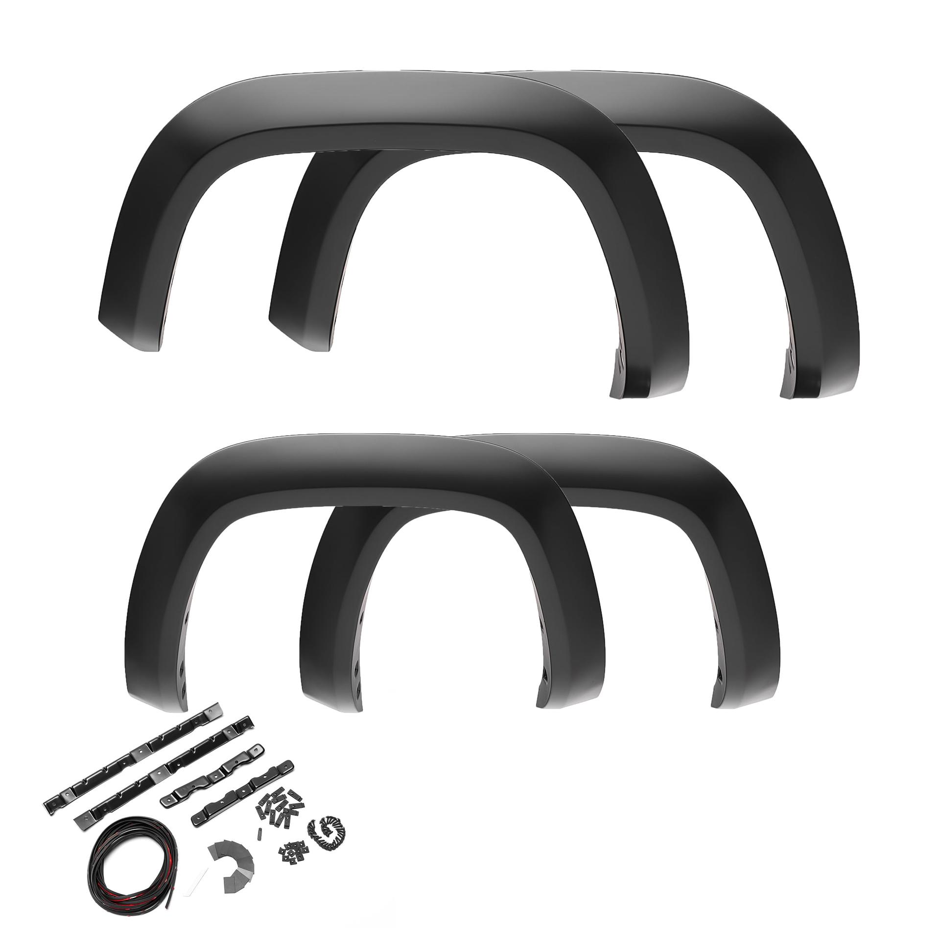 BUSHWACKER 20971-02 Extend-A-Fender Front & Rear Fender Flares | 4-Piece Set, Black, Smooth Finish | Fits 2023-2024 Ford F-250 / F-350 - High quality product image showing BUSHWACKER 20971-02 Extend-A-Fender Front & Rear Fender Flares | 4-Piece Set, Black, Smooth Finish | Fits 2023-2024 Ford F-250 / F-350 details and features