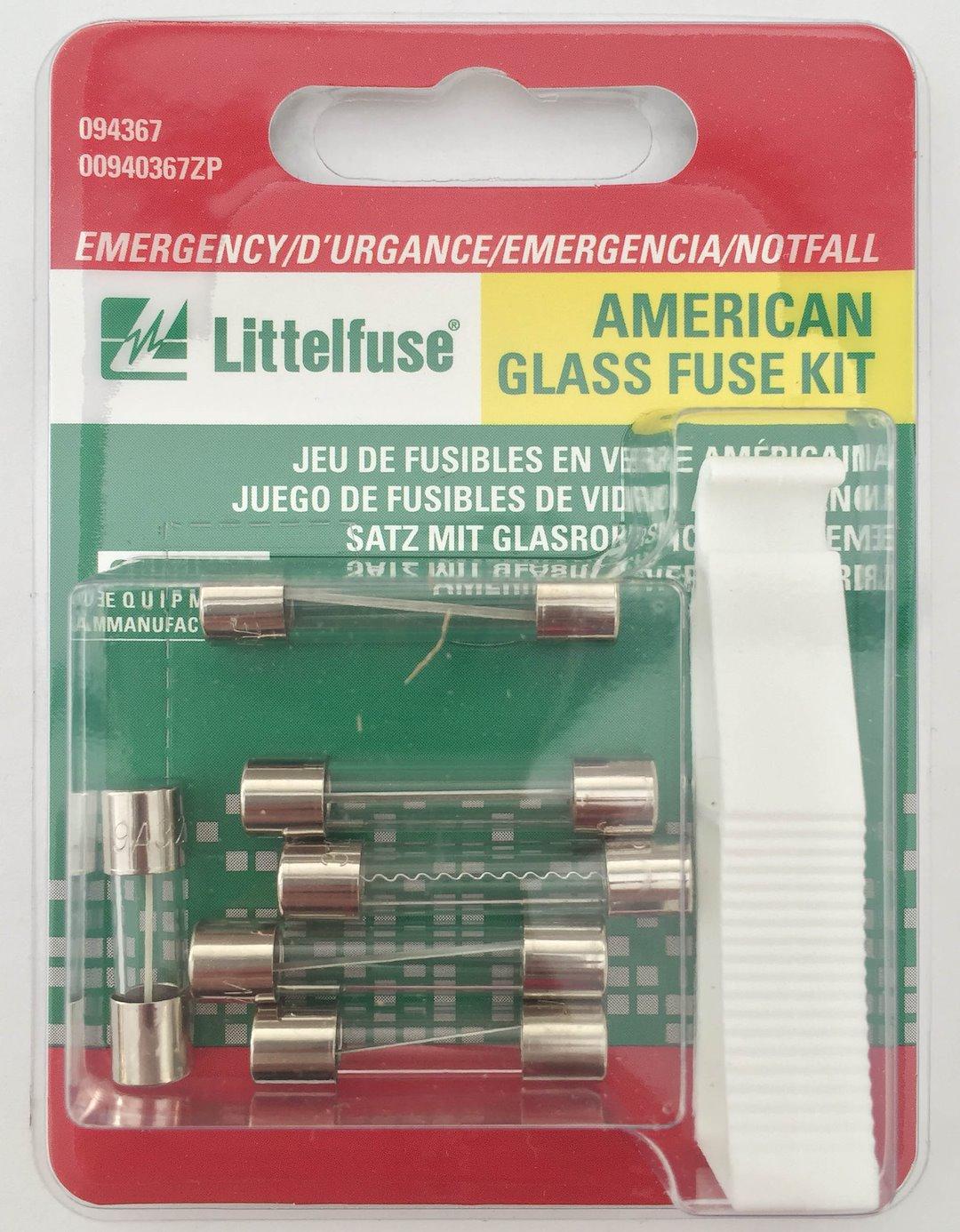 LITTELFUSE 094367 AMER CAR EMERGENCY KIT, AGC/ SFE Glass; With One SFE 9 Amp/ One SFC 14 Amp/ One SFC 20 Amp/ One AGC 5 Amp/ One AGC 15 Amp/ One AGC 30 Amp/ One Puller - The Twister Group Tools product