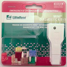 LITTELFUSE 094461 MINI BLADE EMERG. KIT, Mini Blade Fuse; With One 3 Amp/ One 4 Amp/ One 7.5 Amp/ One 10 Amp/ One 15 Amp/ One 20 Amp/ One 25 Amp/ One 30 Amp/ One Tester/ Puller - The Twister Group Tools product