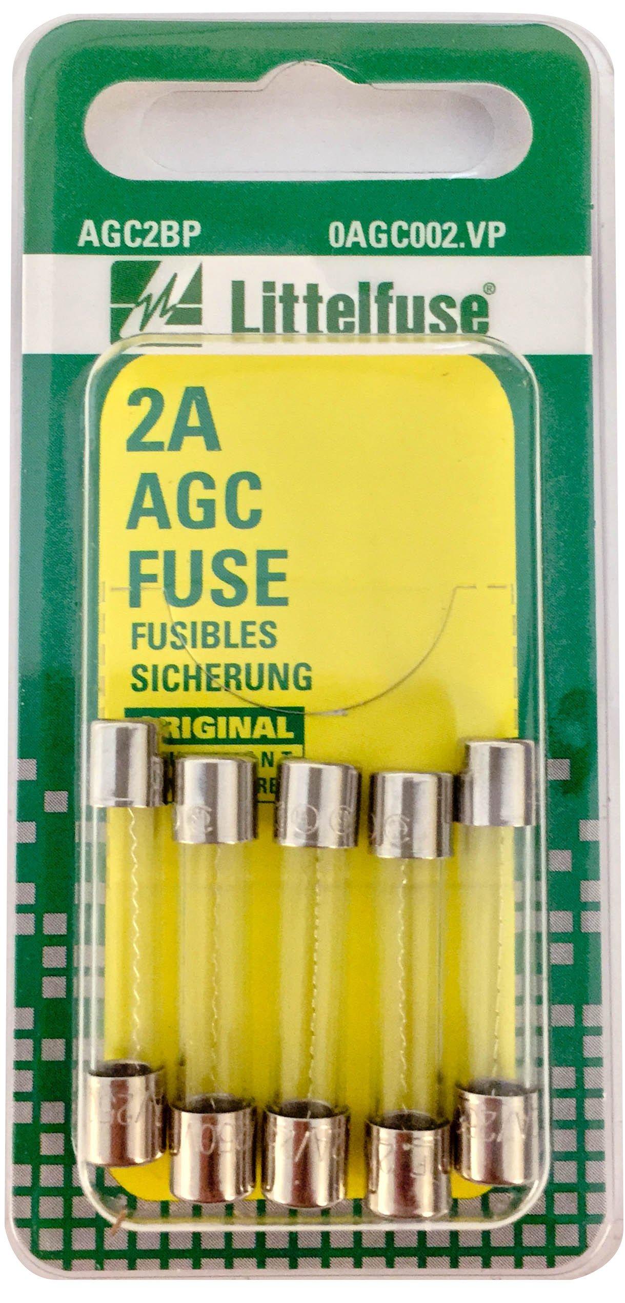 LITTELFUSE AGC2BP AGC Glass Body Cartridge Fuse - Pack of 5 - High quality product image showing LITTELFUSE AGC2BP AGC Glass Body Cartridge Fuse - Pack of 5 details and features