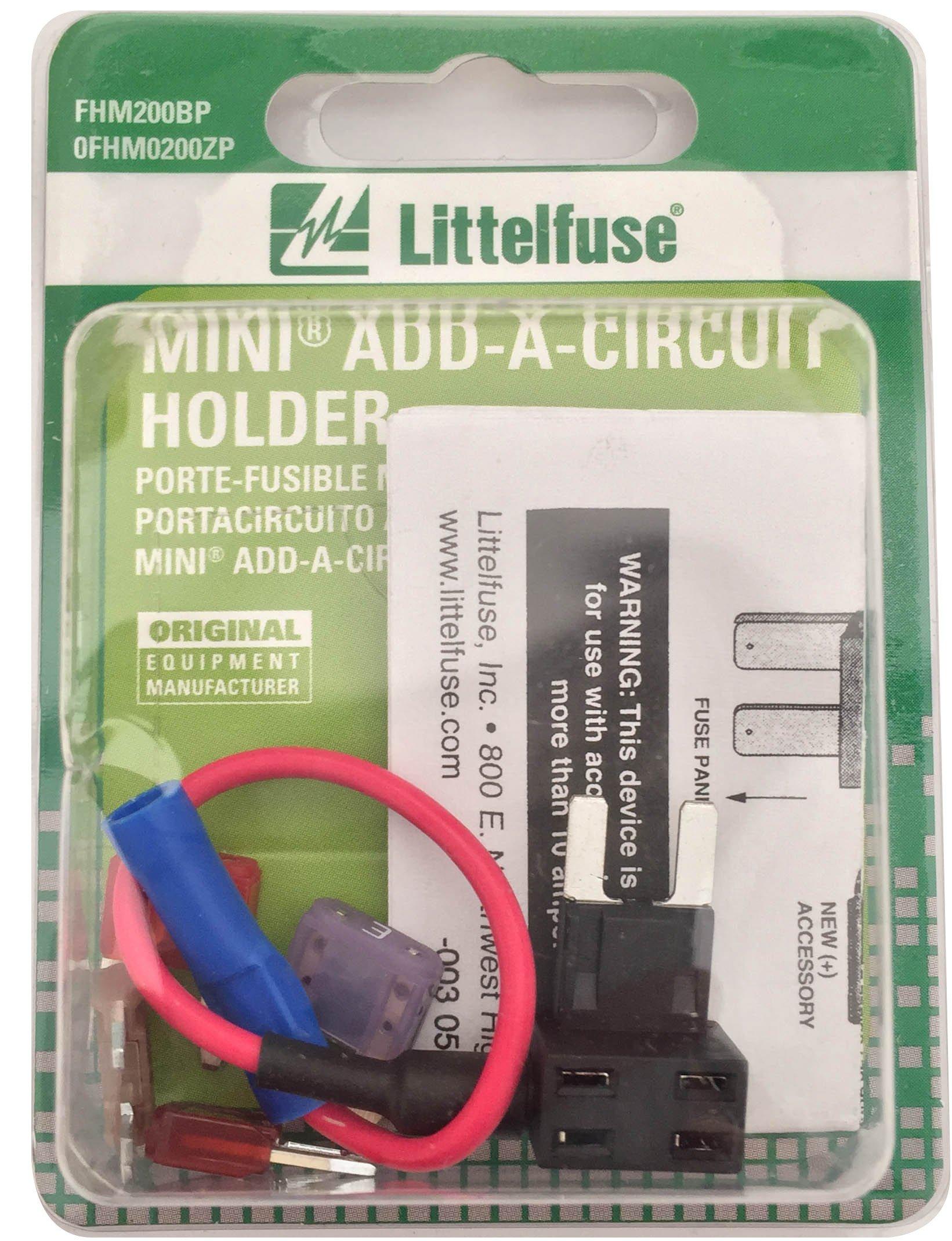 LITTELFUSE FHM200BP Fuse Block Tap; Mini Add-A-Circuit Holder - High quality product image showing LITTELFUSE FHM200BP Fuse Block Tap; Mini Add-A-Circuit Holder details and features