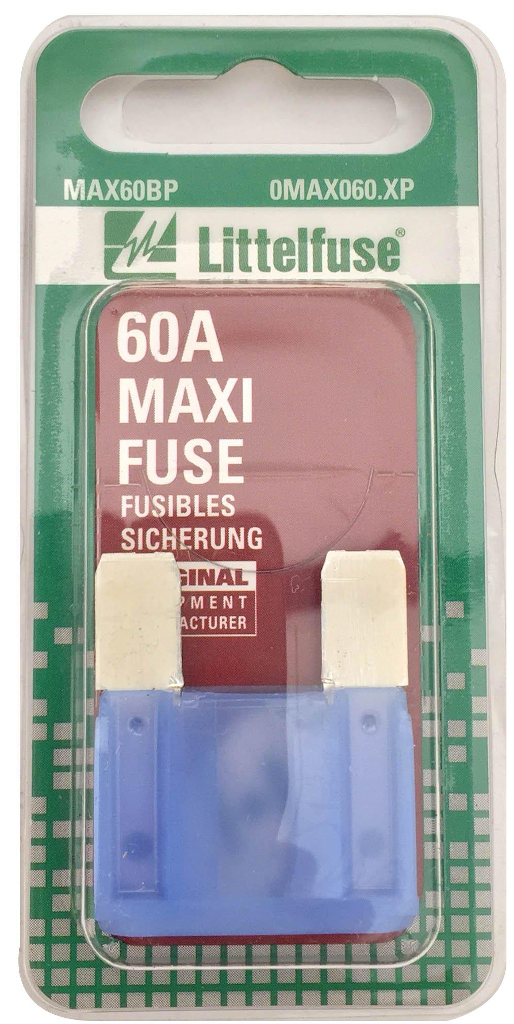 LITTELFUSE MAX60BP MAXI Slo-Blo 299 Series Automotive Blade Fuse - High quality product image showing LITTELFUSE MAX60BP MAXI Slo-Blo 299 Series Automotive Blade Fuse details and features