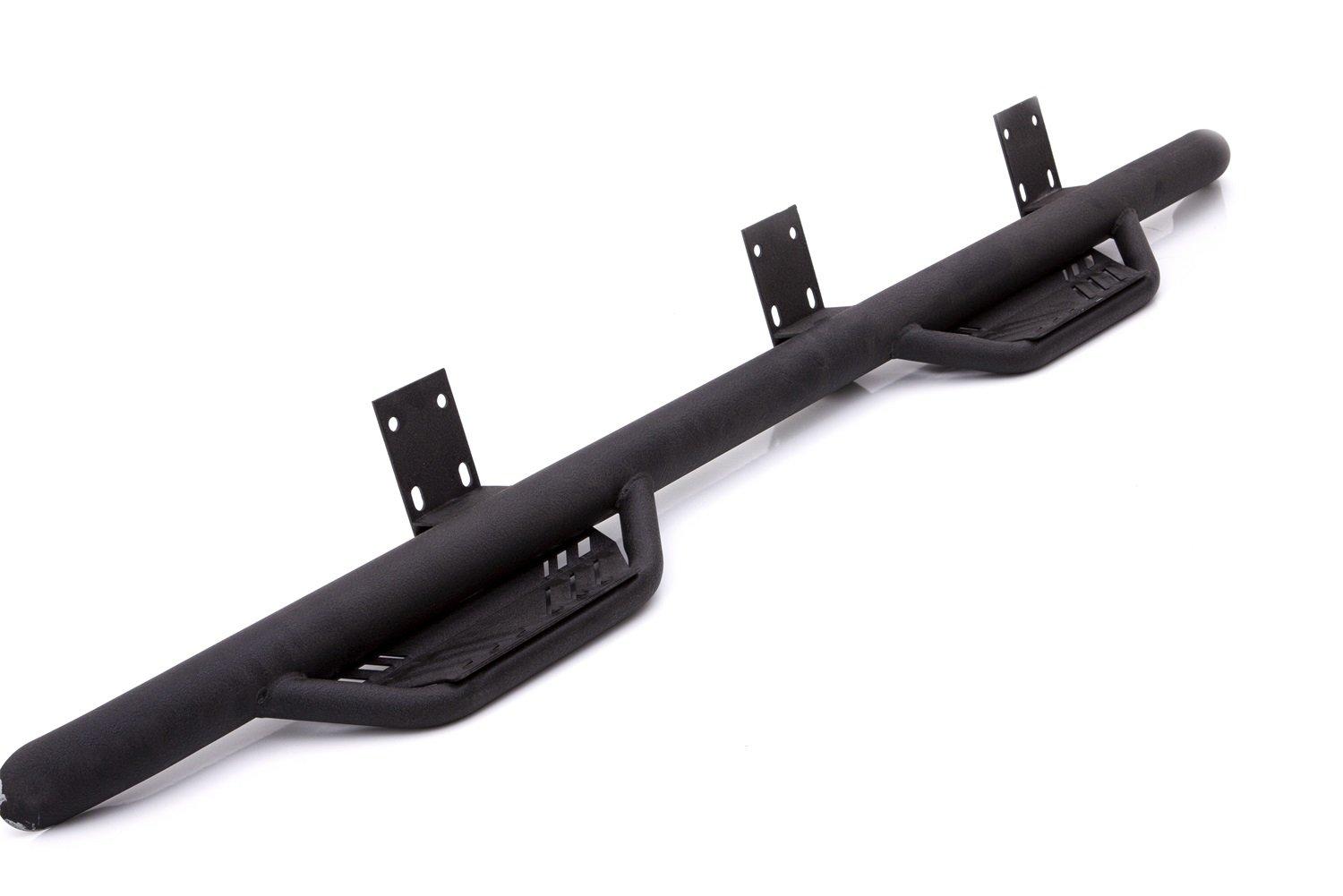 LUND 34641173 Black Steel Terrain HX Step Nerf Bars for 2015-2018 Chevrolet Silverado/GMC Sierra 2500HD/3500HD Extended Cab - High quality product image showing LUND 34641173 Black Steel Terrain HX Step Nerf Bars for 2015-2018 Chevrolet Silverado/GMC Sierra 2500HD/3500HD Extended Cab details and features