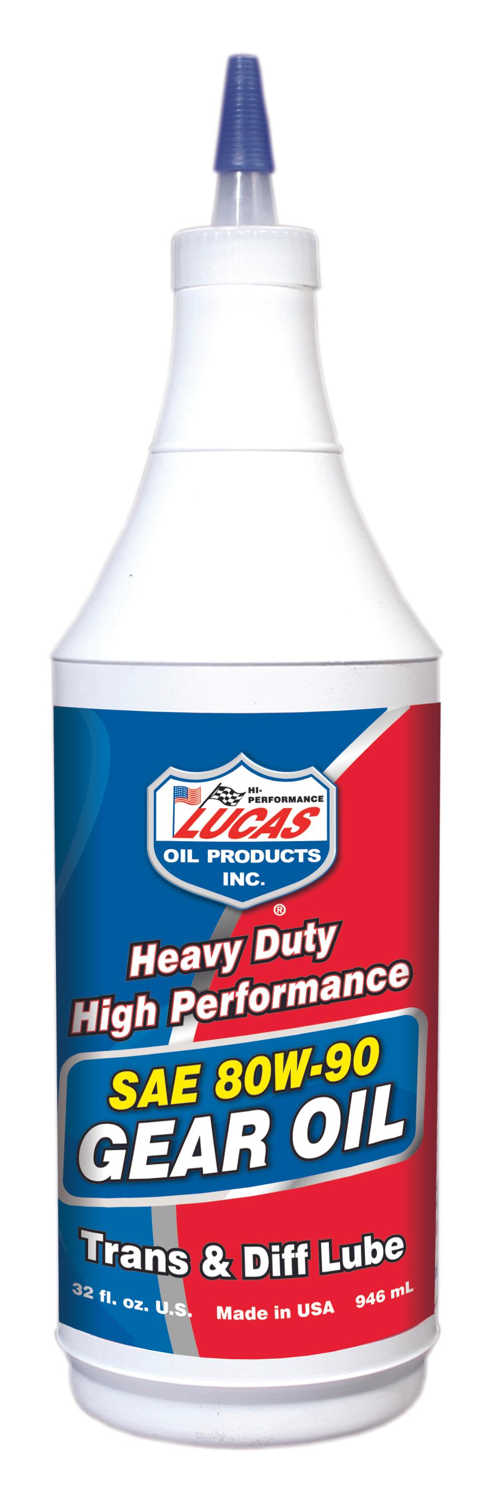 LUCAS OIL 10043 Heavy Duty Gear Oil, 32 oz, Plastic Bottle, Amber, Liquid - High quality product image showing LUCAS OIL 10043 Heavy Duty Gear Oil, 32 oz, Plastic Bottle, Amber, Liquid details and features