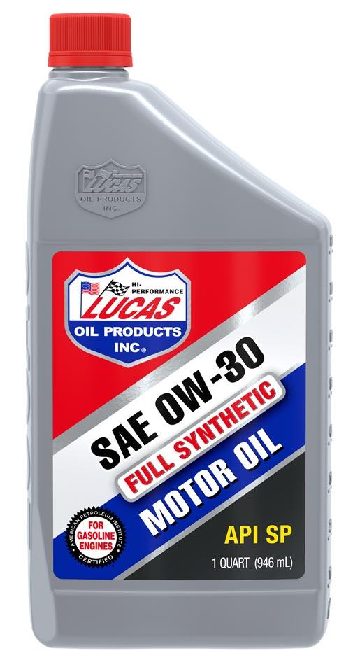 LUCAS OIL 10179 SYNTHETIC SAE 0W-30 MOTOR, SAE 0W-30; Synthetic; 1 Quart Bottle (Case of 6) - The Twister Group Tools product