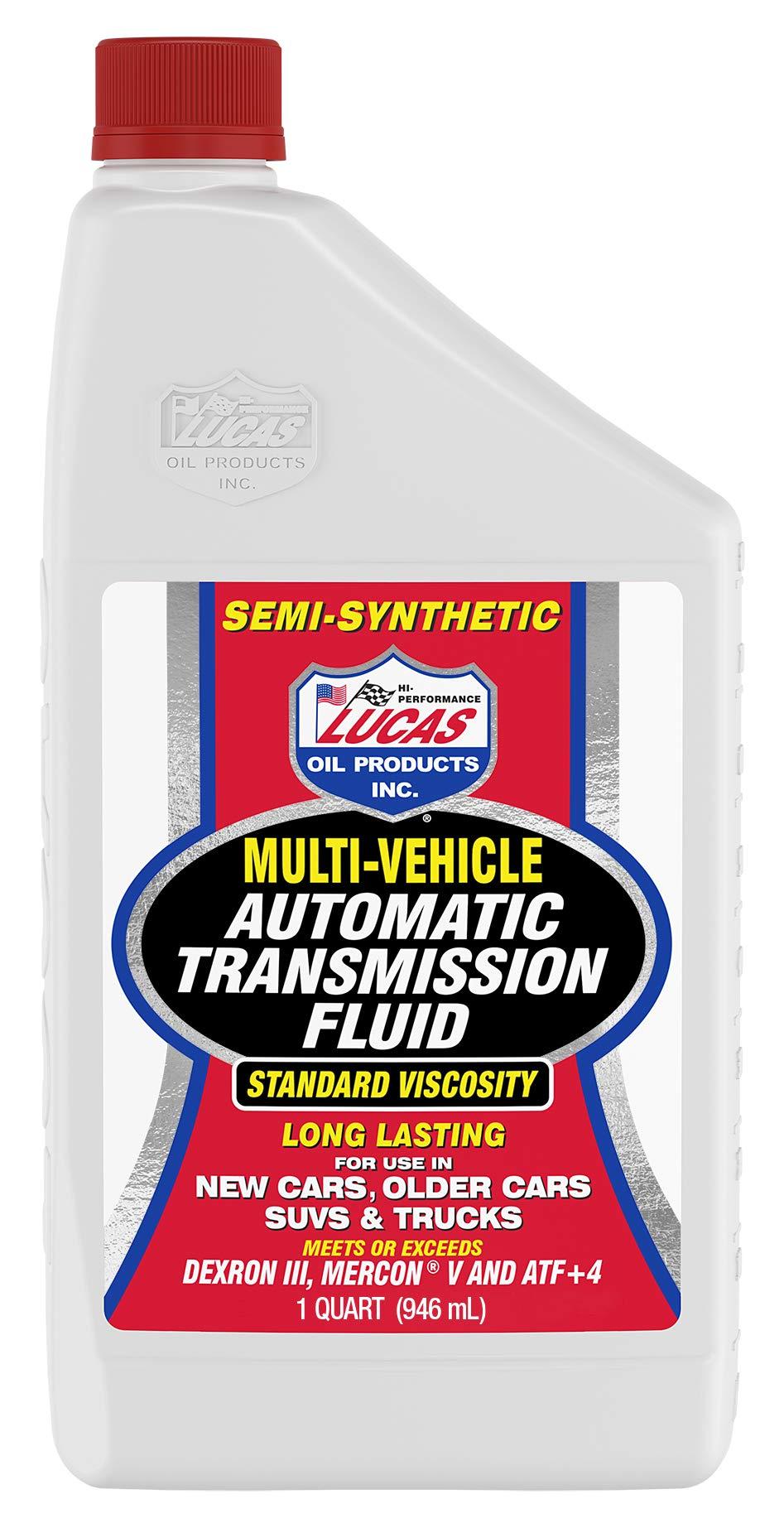 LUCAS OIL 10418 Semi-Synthetic Multi-Vehicle Automatic Transmission Fluid - 1 Quart - High quality product image showing LUCAS OIL 10418 Semi-Synthetic Multi-Vehicle Automatic Transmission Fluid - 1 Quart details and features