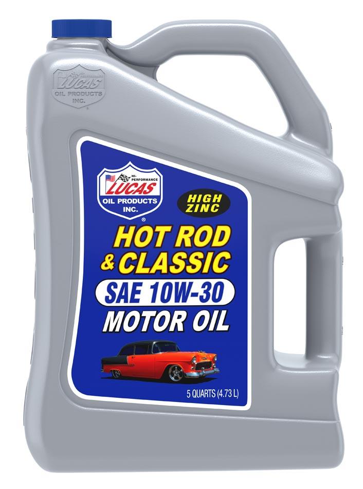 LUCAS OIL 10679 Hot Rod & Classic Car SAE 10W-30 Motor Oil - 5 Quart - High quality product image showing LUCAS OIL 10679 Hot Rod & Classic Car SAE 10W-30 Motor Oil - 5 Quart details and features